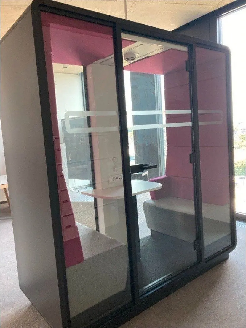 Hushoffice HushMeet S schwarz/lila, Meetingbox, refurbished