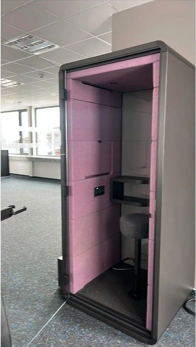 Hushoffice hushPhone anthrazit/rosa, Telefonbox, refurbished